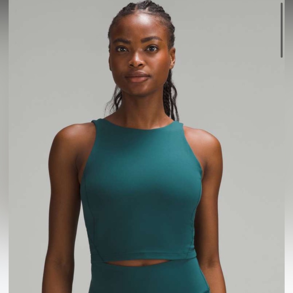 lululemon Align High Neck Tank Top (Storm Teal) Size 6 Like New with Tags